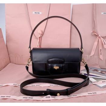 Miu Miu Penny leather shoulder bag Black 2024 5BD270 (JD-241031001)