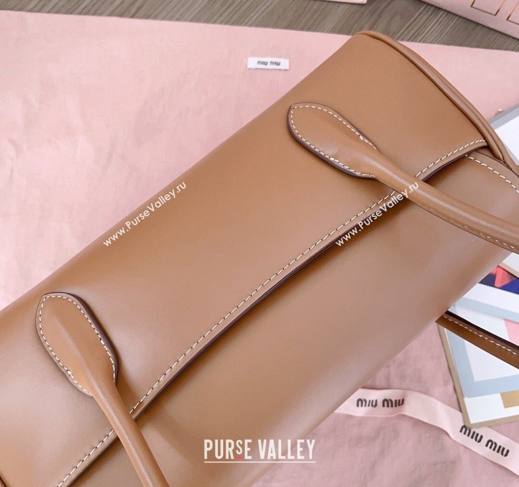 Miu Miu Calf Leather shoulder bag 5BD265 Brown 2024 (JD-24103066)