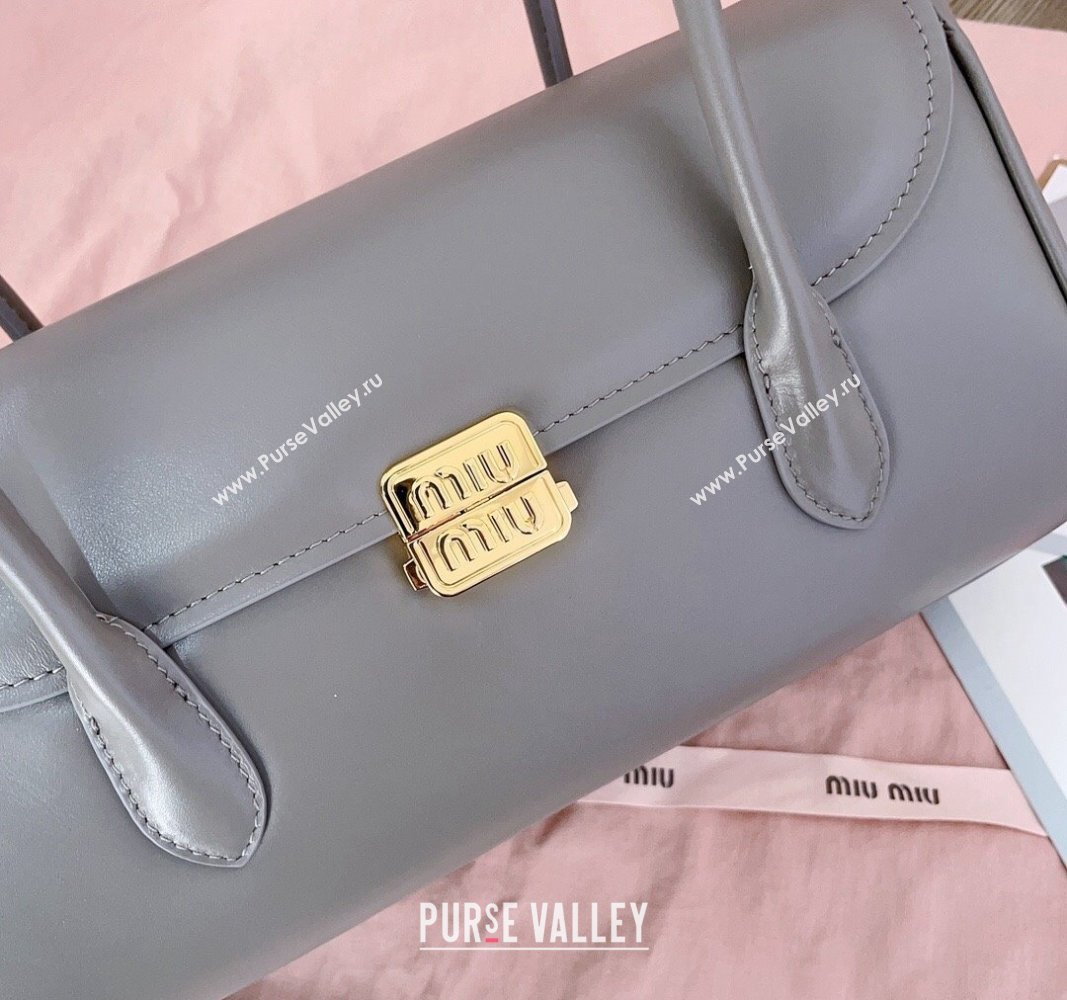 Miu Miu Calf Leather shoulder bag 5BD265 Grey 2024 (JD-24103068)