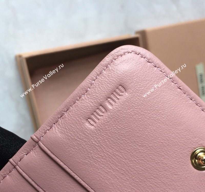 Miu Miu Matelasse Leather Wallet Light Pink 2024 5MO522 (JD-241031010)