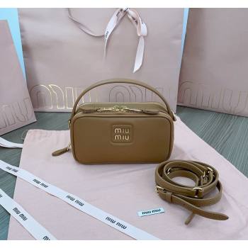 Miu Miu leather mini bag Light Brown 2024 5BH229 (JD-241031013)