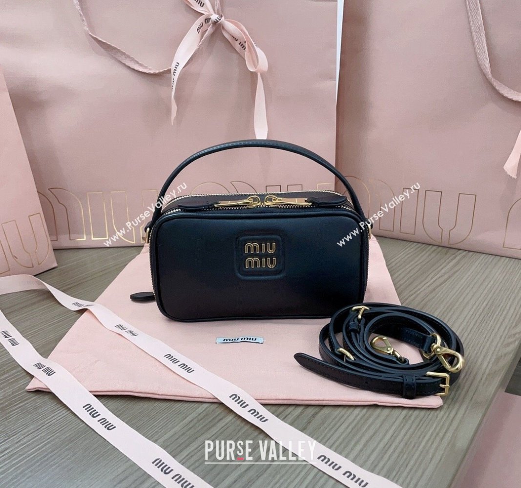 Miu Miu leather mini bag Black 2024 5BH229 (JD-241031014)