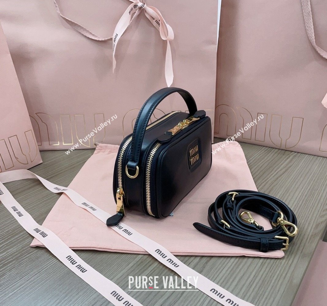 Miu Miu leather mini bag Black 2024 5BH229 (JD-241031014)