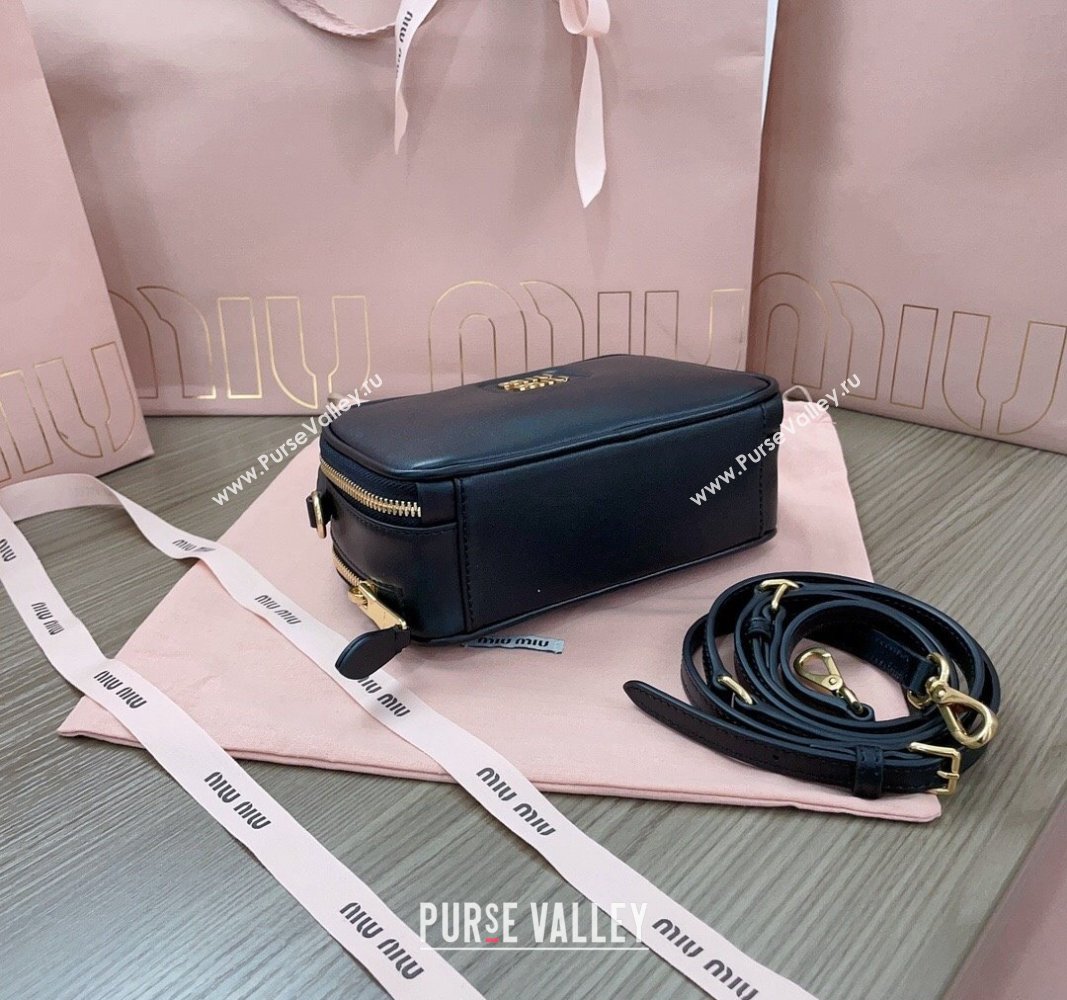 Miu Miu leather mini bag Black 2024 5BH229 (JD-241031014)