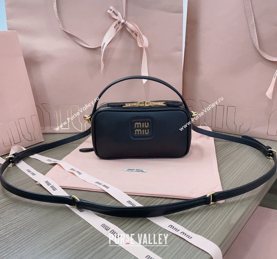 Miu Miu leather mini bag Black 2024 5BH229 (JD-241031014)