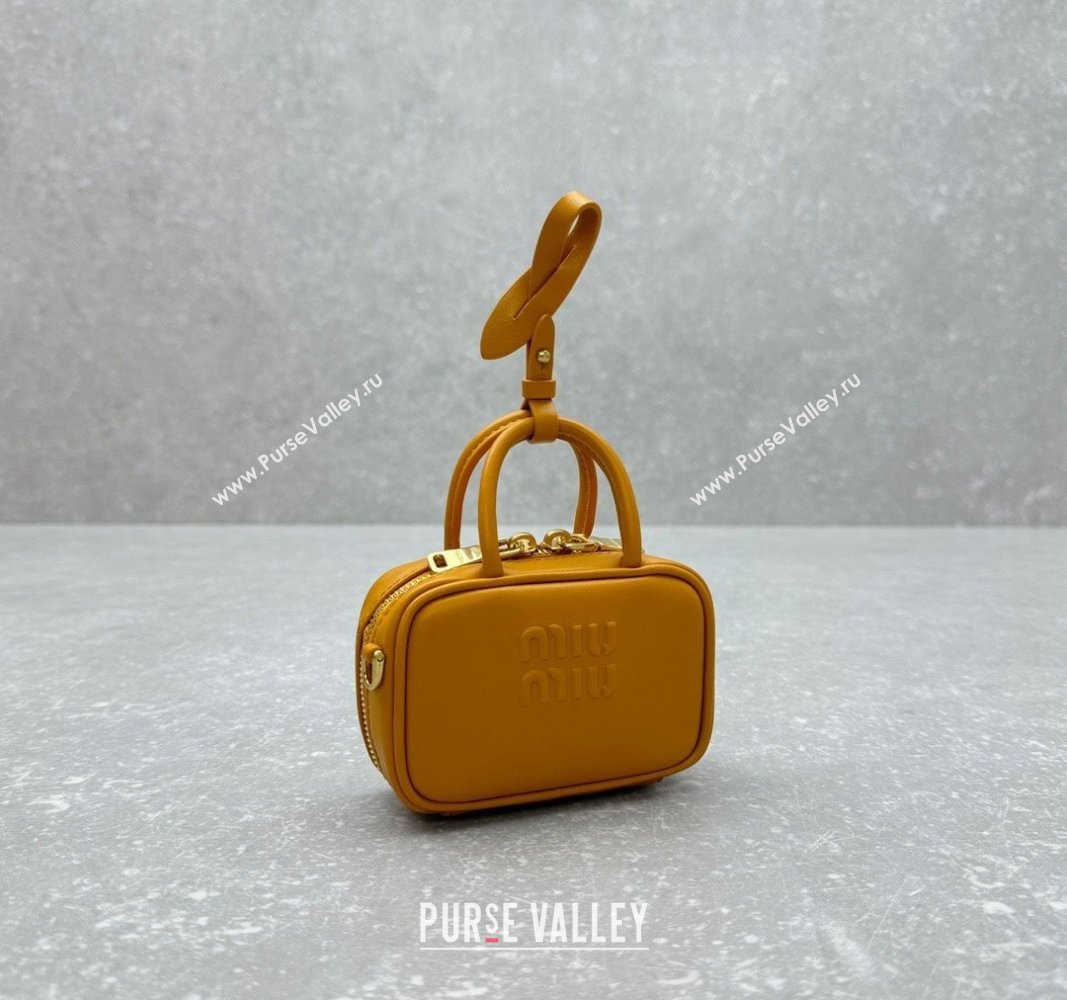 Miu Miu Leather micro bag Yellow 2024 5NR036 5692 (ningm-241031019)