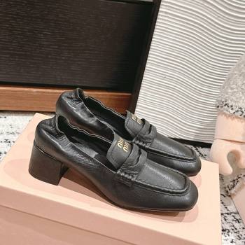 Miu Miu Nappa leather Pumps 5cm Black 2024 MM111405 (SS-241114050)