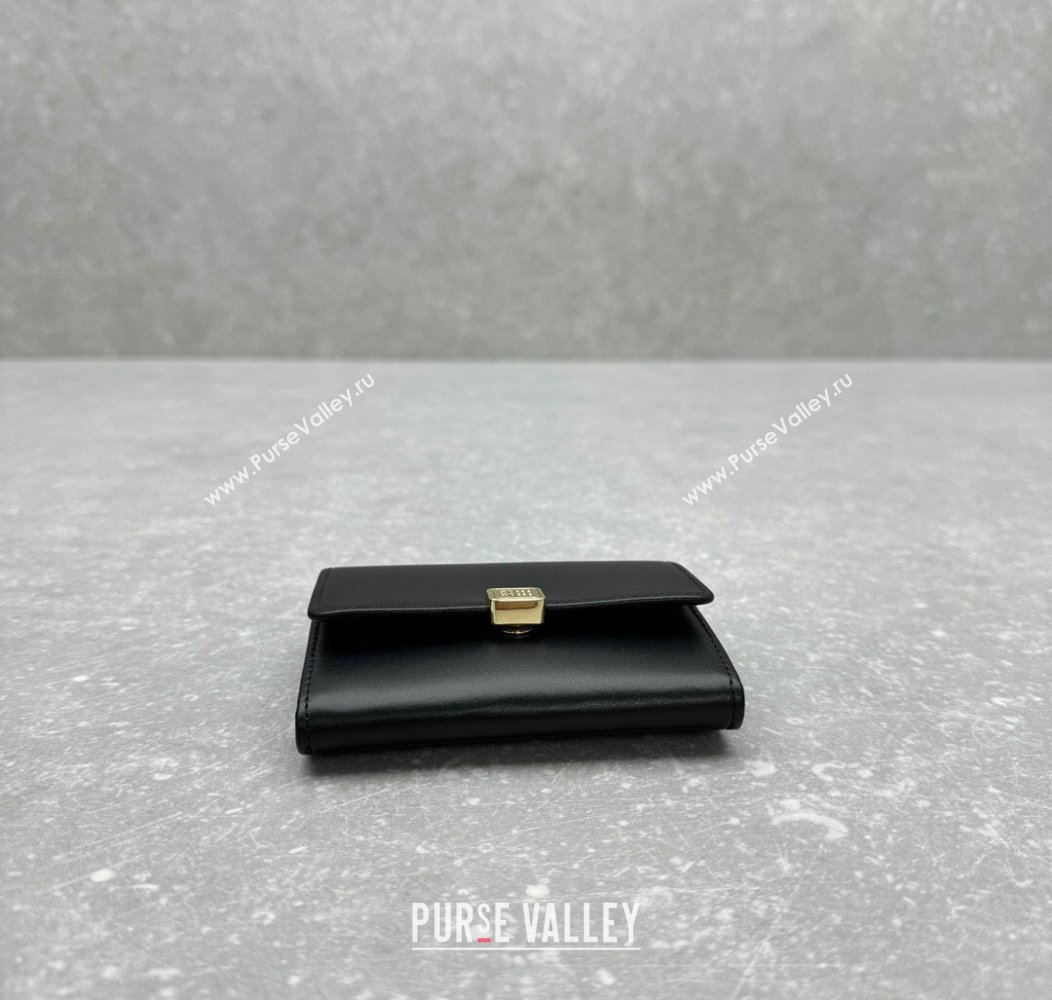 Miu Miu Leather Card Holder Wallet Black 2024 MIU004 (ningm-241214019)