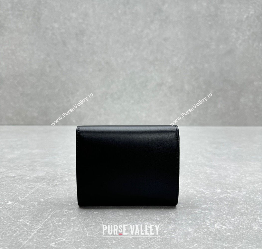 Miu Miu Leather Small Wallet Black 2024 MIU006 (ningm-241214021)