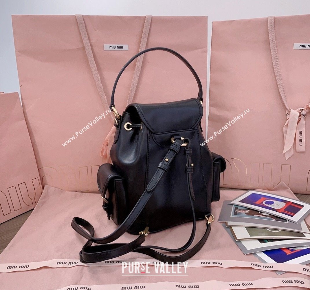 Miu Miu Calf Leather backpack bag Black 2025 5BZ043 (JD-250407102)