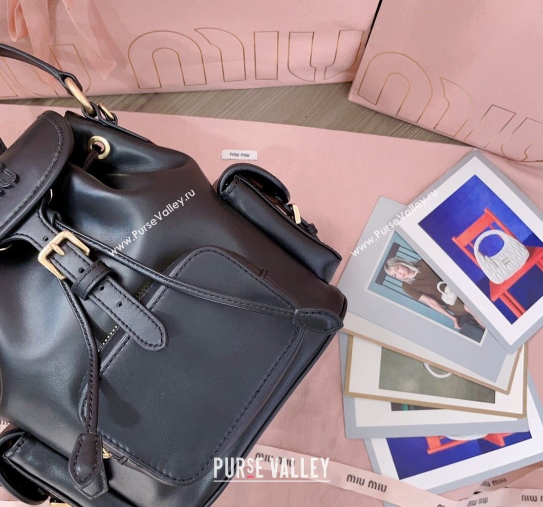 Miu Miu Calf Leather backpack bag Black 2025 5BZ043 (JD-250407102)