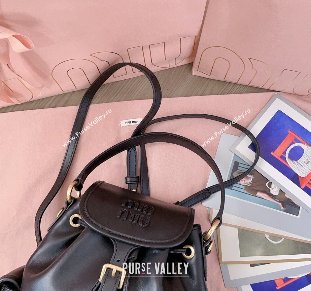 Miu Miu Calf Leather backpack bag Black 2025 5BZ043 (JD-250407102)