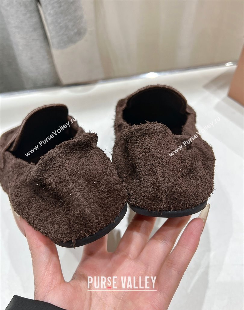 Miu Miu Suede flat loafers Briarwood Brown 2025 5D341E (MD-250426033)