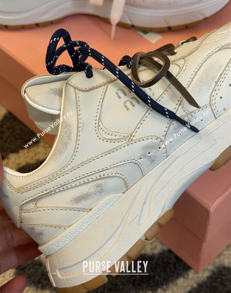 New Balance x Miu Miu Sneakers in Calf Leather White 2025 MIU060302 (SS-250603099)