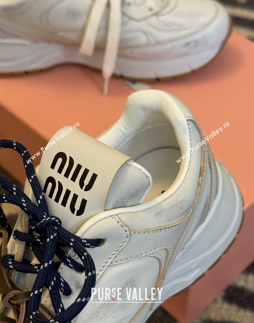 New Balance x Miu Miu Sneakers in Calf Leather White 2025 MIU060302 (SS-250603099)