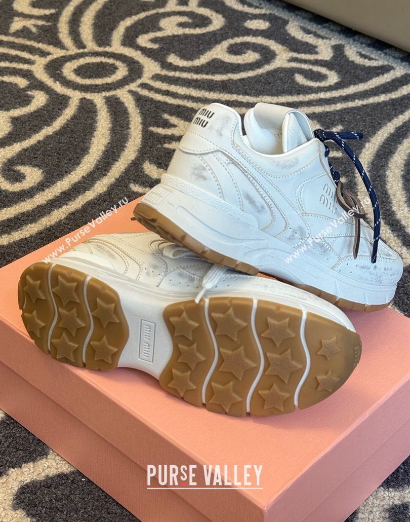 New Balance x Miu Miu Sneakers in Calf Leather White 2025 MIU060302 (SS-250603099)