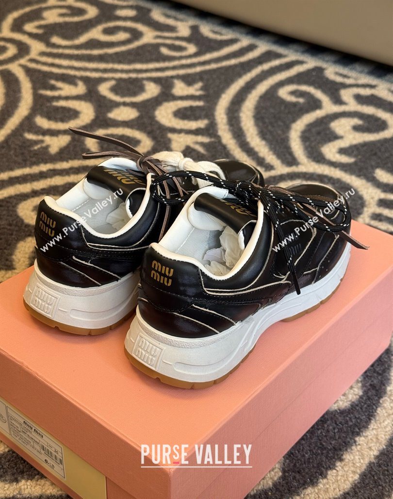New Balance x Miu Miu Sneakers in Calf Leather Black 2025 MIU060302 (SS-250603103)