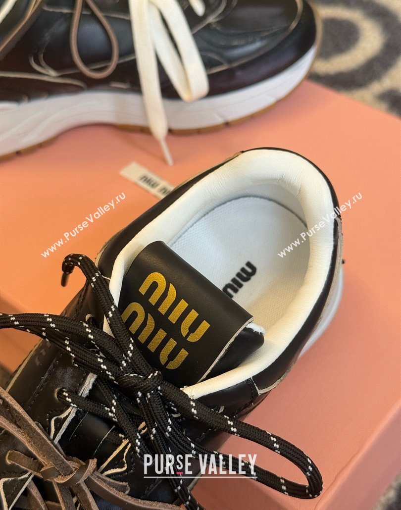 New Balance x Miu Miu Sneakers in Calf Leather Black 2025 MIU060302 (SS-250603103)