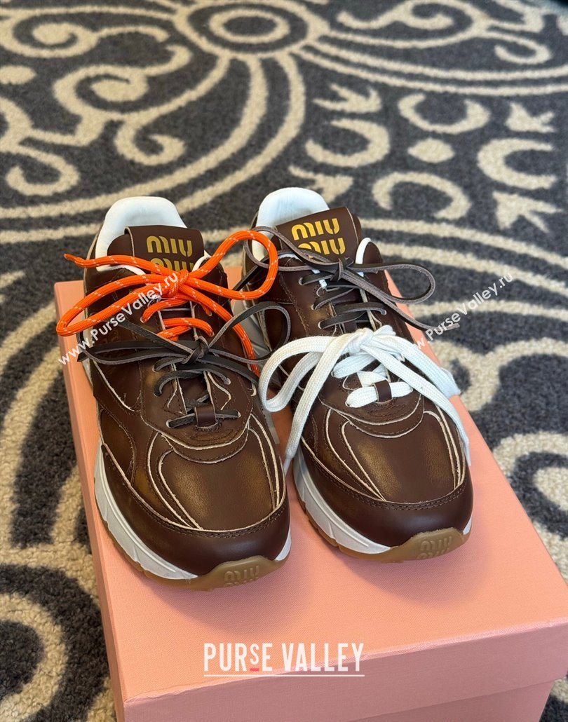 New Balance x Miu Miu Sneakers in Calf Leather Dark Brown 2025 MIU060302 (SS-250603104)