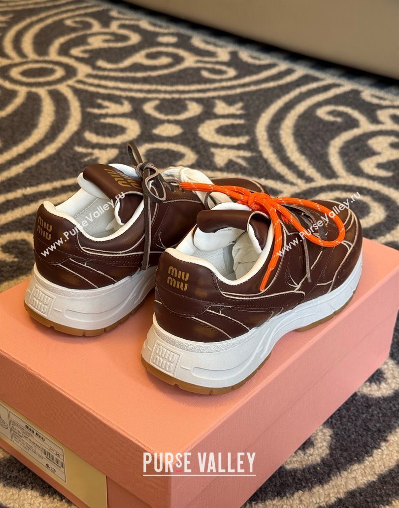 New Balance x Miu Miu Sneakers in Calf Leather Dark Brown 2025 MIU060302 (SS-250603104)