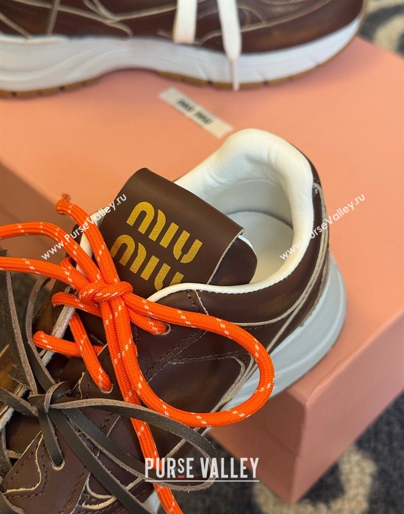 New Balance x Miu Miu Sneakers in Calf Leather Dark Brown 2025 MIU060302 (SS-250603104)