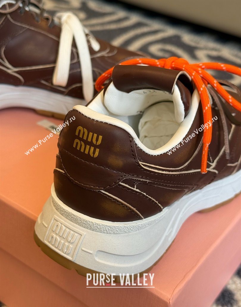 New Balance x Miu Miu Sneakers in Calf Leather Dark Brown 2025 MIU060302 (SS-250603104)