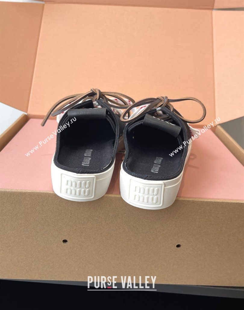 Miu Miu Washed Denim Sneaker Mules Black 2025 5E384E (HQG-250603089)
