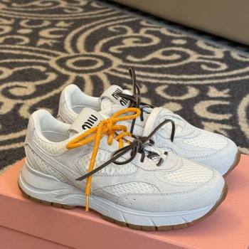 New Balance x Miu Miu Sneakers in Suede and Mesh White 2025 MIU060302 (SS-250603100)