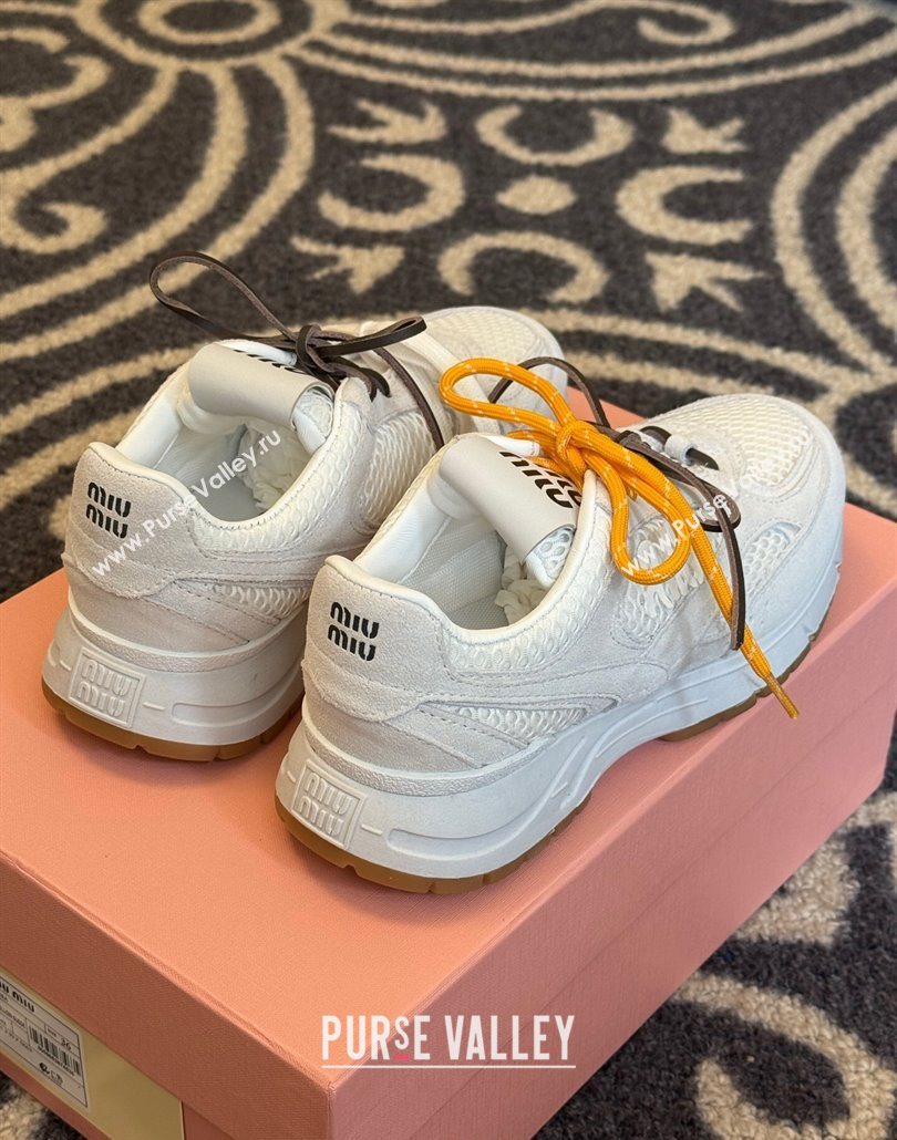 New Balance x Miu Miu Sneakers in Suede and Mesh White 2025 MIU060302 (SS-250603100)