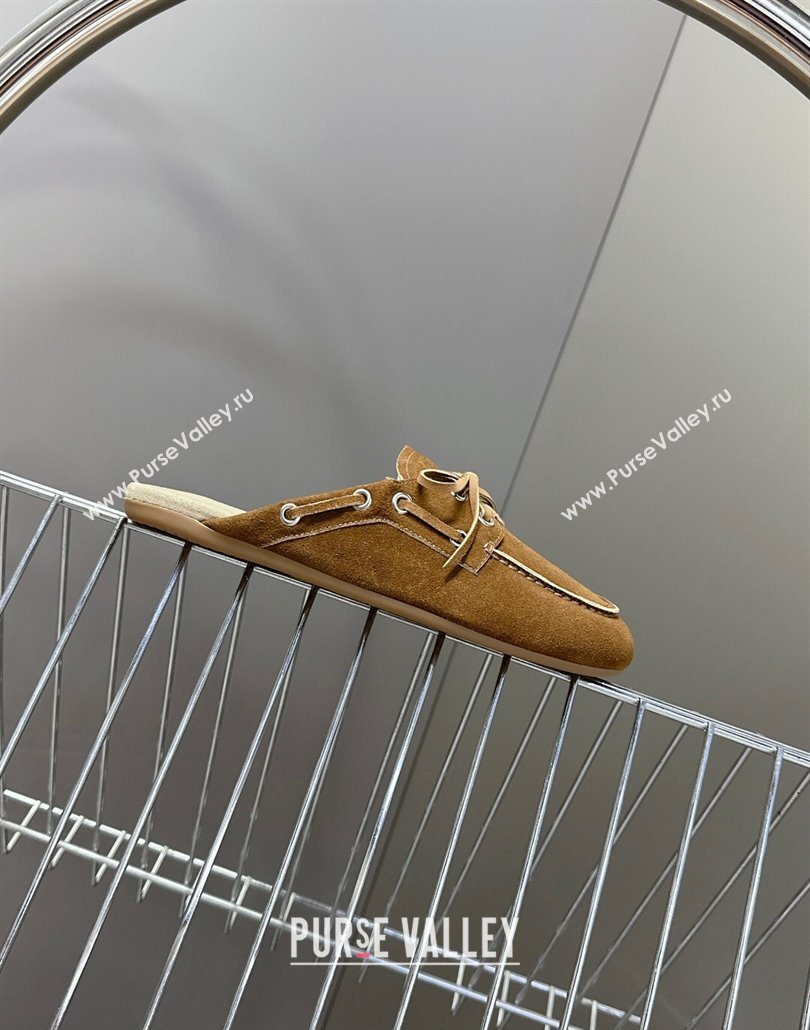 Miu Miu Faded Leather Sneaker Mules Brown2 2025 5D455E (MD-250603125)