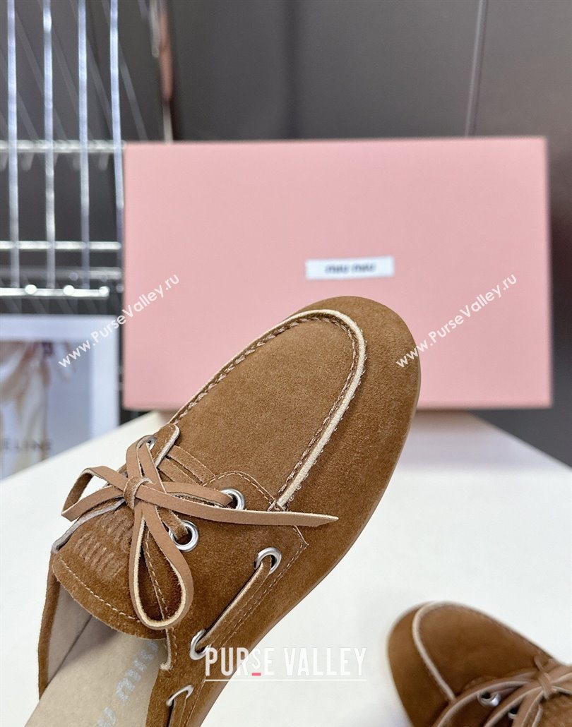 Miu Miu Faded Leather Sneaker Mules Brown2 2025 5D455E (MD-250603125)