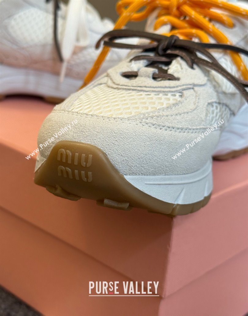 New Balance x Miu Miu Sneakers in Suede and Mesh White 2025 MIU060302 (SS-250603100)