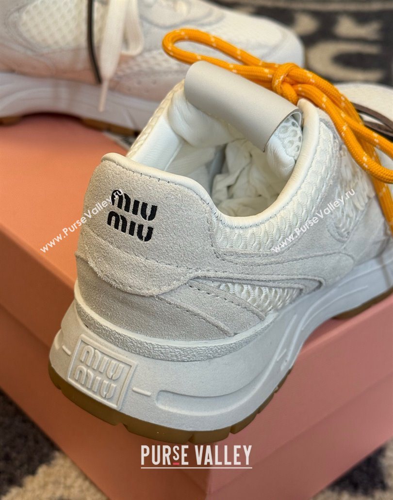 New Balance x Miu Miu Sneakers in Suede and Mesh White 2025 MIU060302 (SS-250603100)