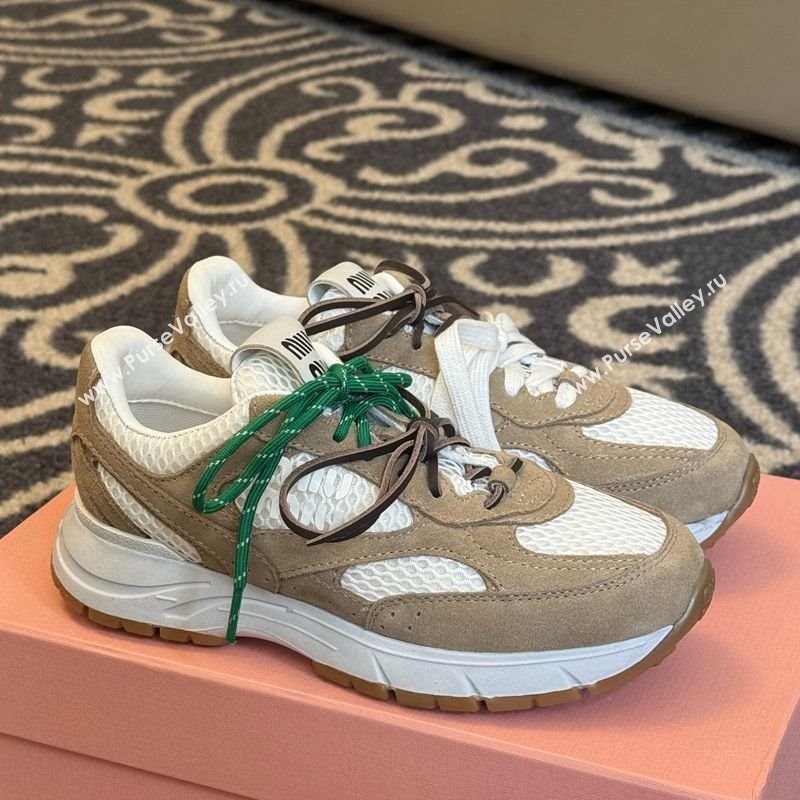 New Balance x Miu Miu Sneakers in Suede and Mesh Beige 2025 MIU060302 (SS-250603101)