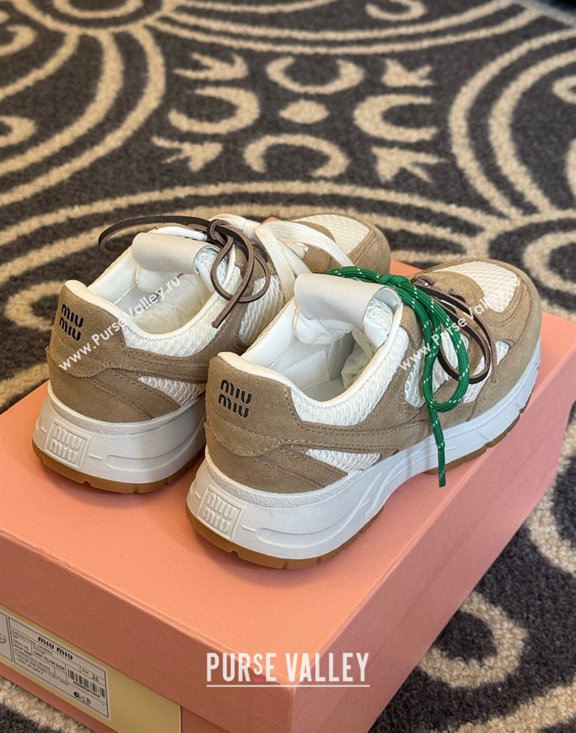 New Balance x Miu Miu Sneakers in Suede and Mesh Beige 2025 MIU060302 (SS-250603101)