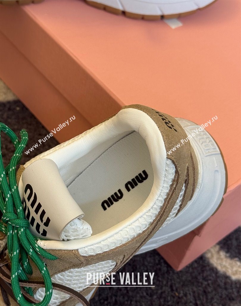 New Balance x Miu Miu Sneakers in Suede and Mesh Beige 2025 MIU060302 (SS-250603101)