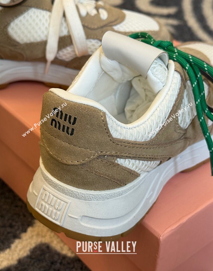 New Balance x Miu Miu Sneakers in Suede and Mesh Beige 2025 MIU060302 (SS-250603101)