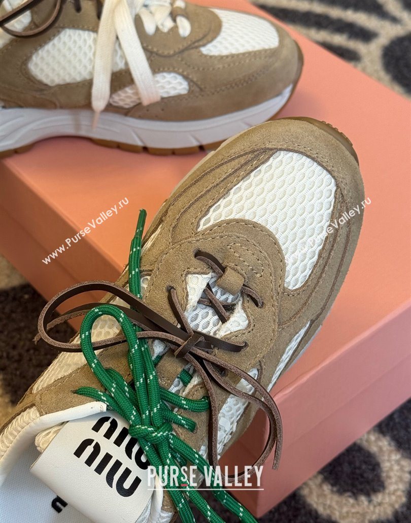 New Balance x Miu Miu Sneakers in Suede and Mesh Beige 2025 MIU060302 (SS-250603101)