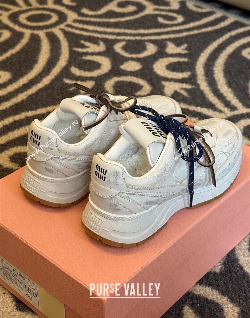 New Balance x Miu Miu Sneakers in Calf Leather White 2025 MIU060302 (SS-250603099)