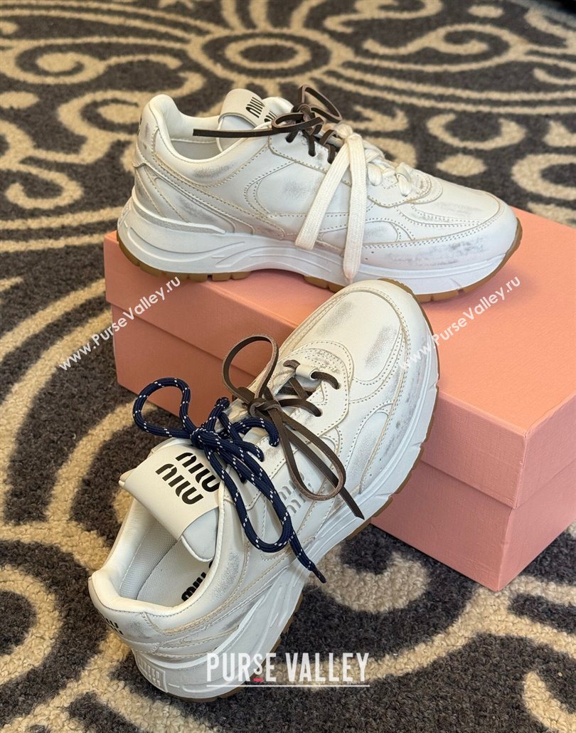 New Balance x Miu Miu Sneakers in Calf Leather White 2025 MIU060302 (SS-250603099)
