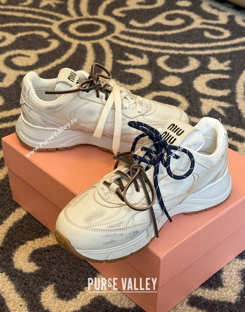 New Balance x Miu Miu Sneakers in Calf Leather White 2025 MIU060302 (SS-250603099)