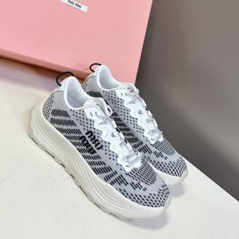 Miu Miu Technical Fabric Platform Sneakers 6cm Grey2 2025 5E480E (MD-250710090)