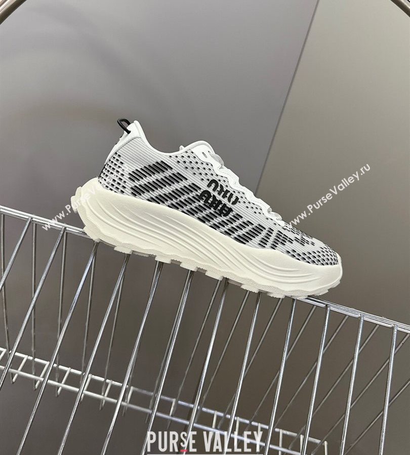 Miu Miu Technical Fabric Platform Sneakers 6cm Grey2 2025 5E480E (MD-250710090)