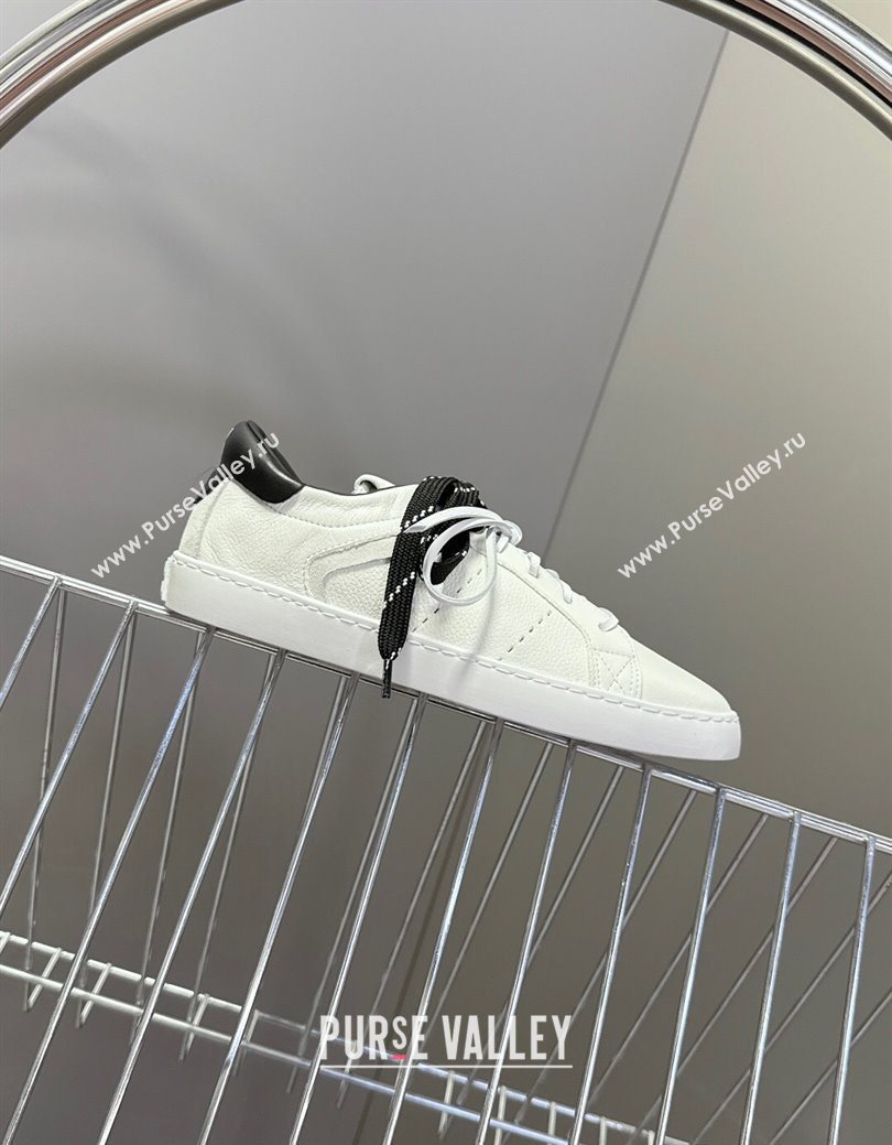 Miu Miu Leather Sneakers White/Black 2025 MIU082601 (MD-250826009)