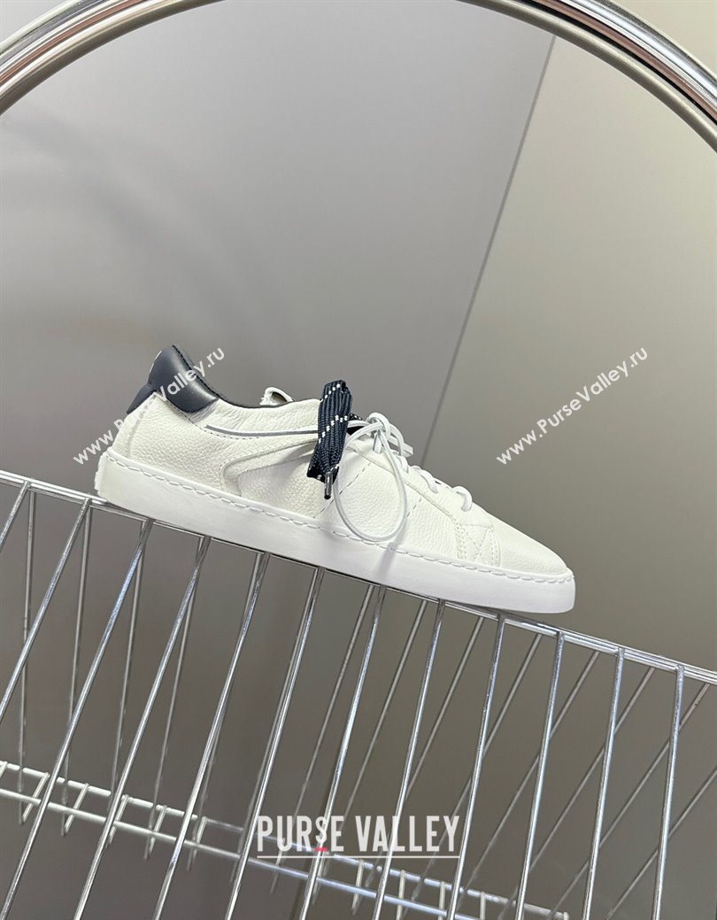 Miu Miu Leather Sneakers White/Dark Blue 2025 MIU082601 (MD-250826011)