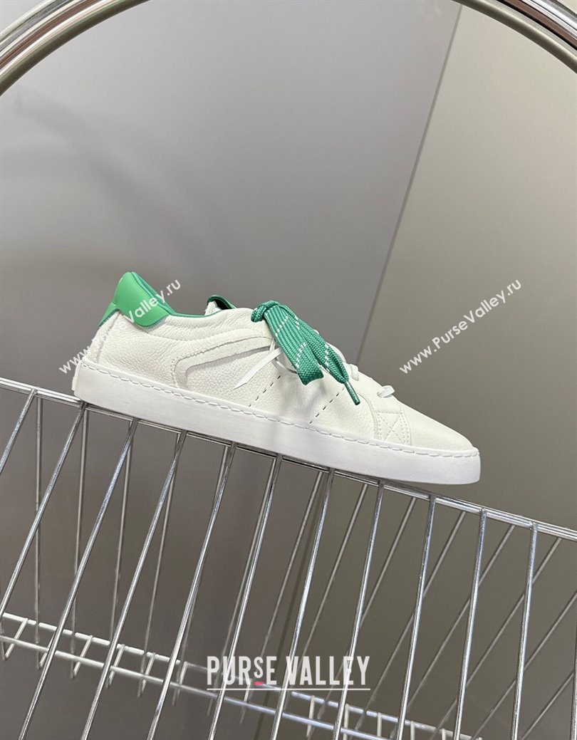 Miu Miu Leather Sneakers White/Green 2025 MIU082601 (MD-250826012)