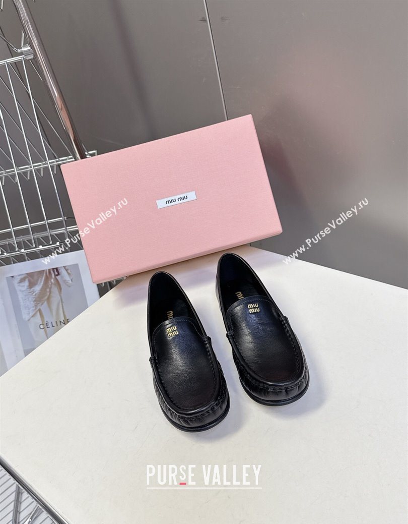 Miu Miu Leather Loafers Black 2025 5D499E (MD-250826004)