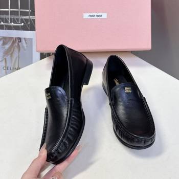 Miu Miu Leather Loafers Black 2025 5D499E (MD-250826004)