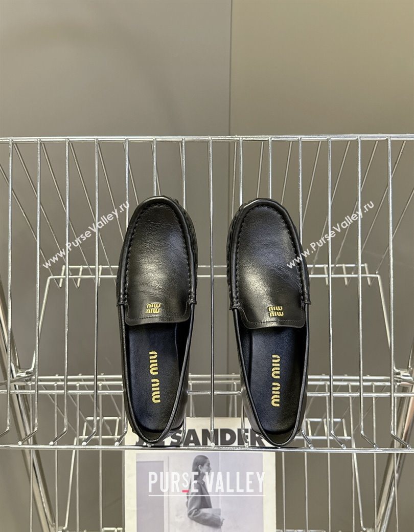 Miu Miu Leather Loafers Black 2025 5D499E (MD-250826004)