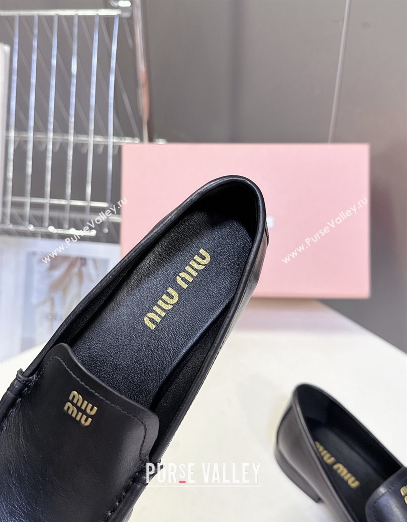 Miu Miu Leather Loafers Black 2025 5D499E (MD-250826004)